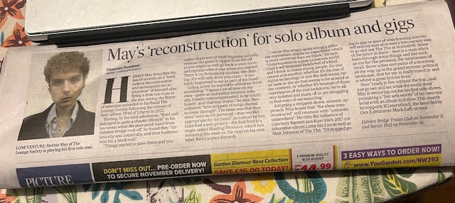 Candid interview with Herbie May in the Yorkshire Post