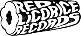 Black and white logo of Red Licorice Records 